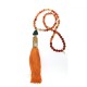 Collana nappa arancio, corniola e malachite