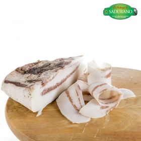 Guanciale di suino bio stagionato affettato