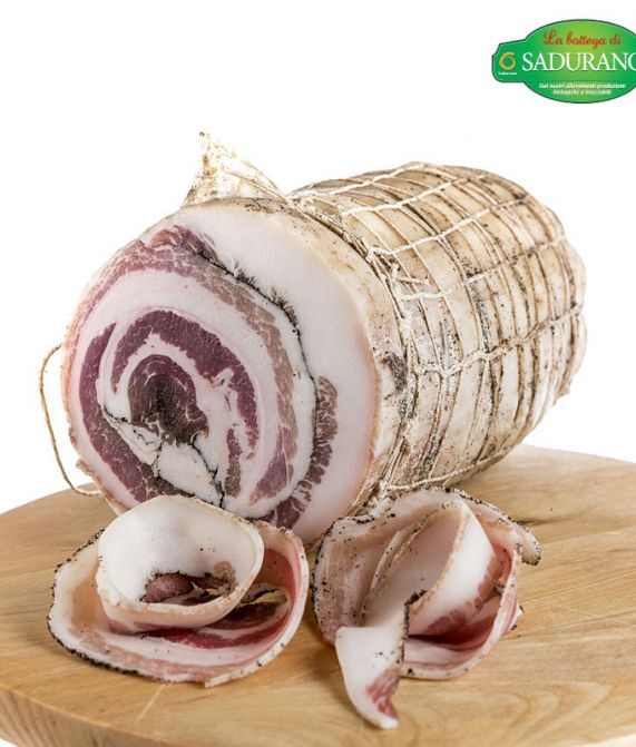 Pancetta di suino bio stagionata affettata Pancetta di suino bio stagionata affettata