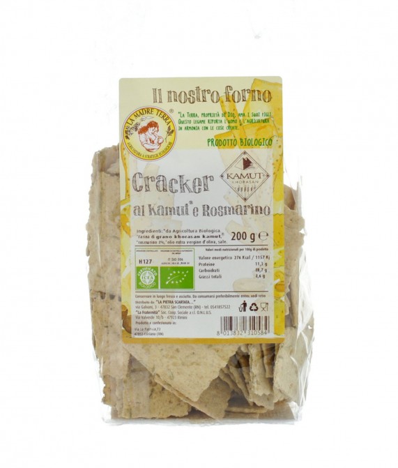Cracker al Kamut e rosmarino biologici - 200 gr