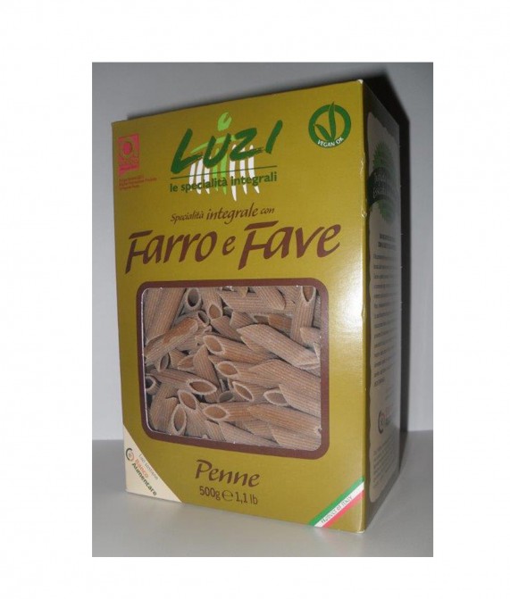 Penne rigate con farro e fave - 500 gr
